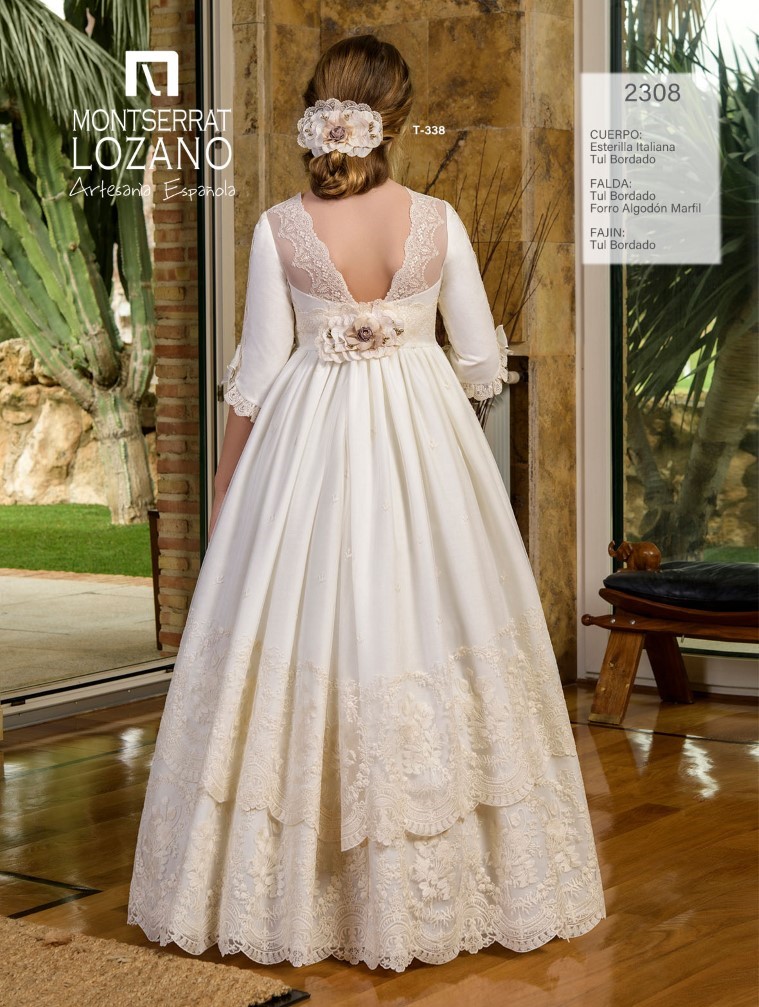 Vestido Comunión Monserrat Lozano 2308 - Imagen 3
