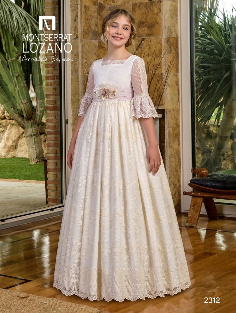 Vestido Comunión Monserrat Lozano 2312 - Imagen 2