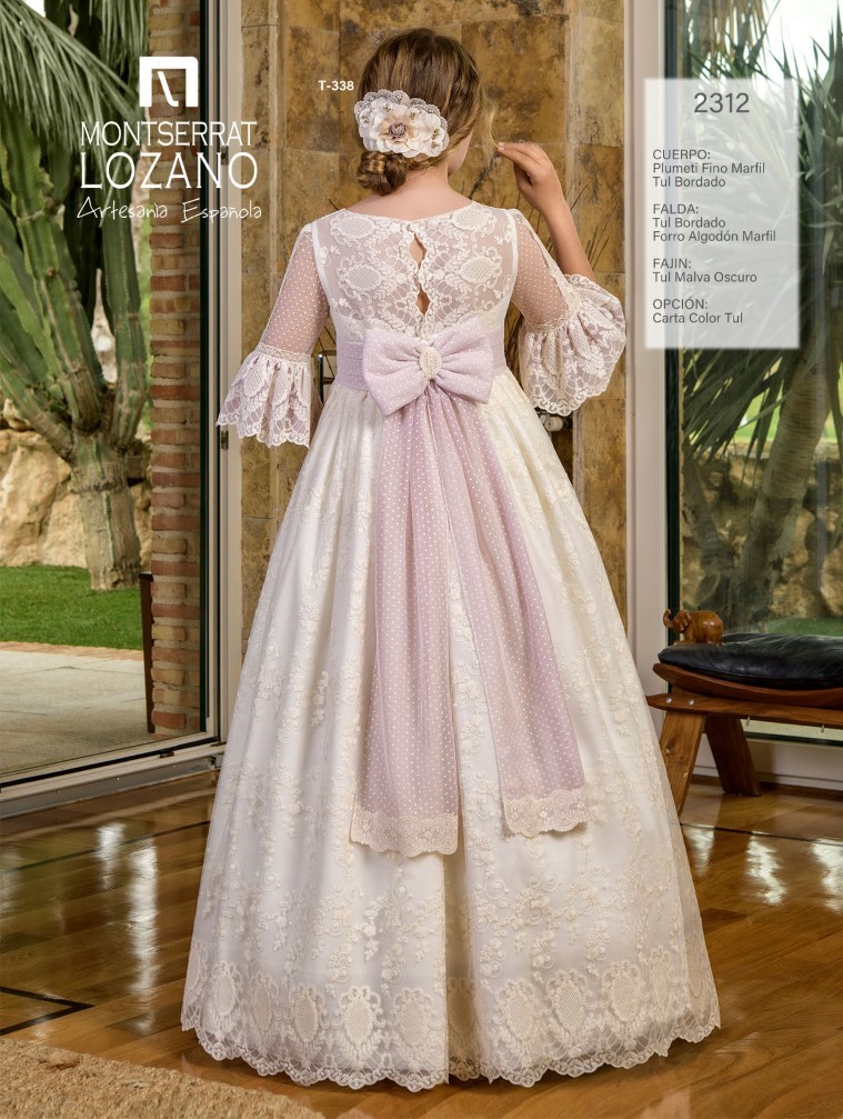 Vestido Comunión Monserrat Lozano 2312 - Imagen 3