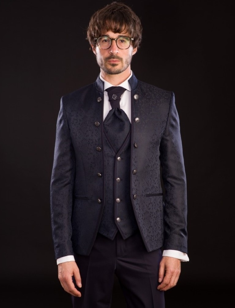 Traje Novio Brocado Isla