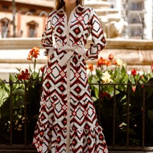 Vestido Midi Estampado C036