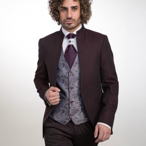 Traje Novio Mao Brocado Fiji 25517
