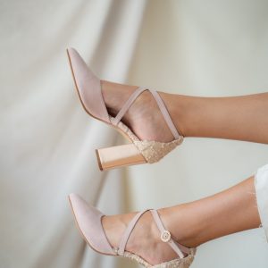 Zapatos de novia chanel rosa modelo olivia