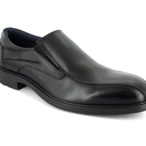 Mocasín Clásico Piel Color Negro Ajuste Elástico 2220403 MODEROF