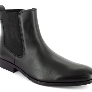 Botines Caballero Color Negro Ajuste Con Elástico Suela De Cuero 2310906 MODEROF