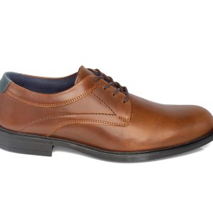 Zapato Oxford de Piel Color Café para Hombre MODEROF 2510702 – Estilo Clásico y Sofisticado
