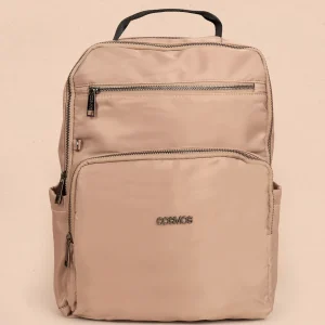 Morral color caqui en textil con bolsillos delanteros 106298