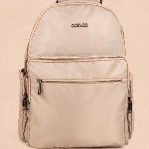 Morral color taupe con bolsillos frontales 106299