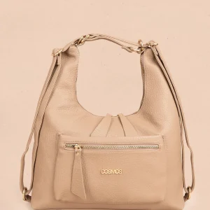 Bolso tipo shopping color moca silueta hobo 106330