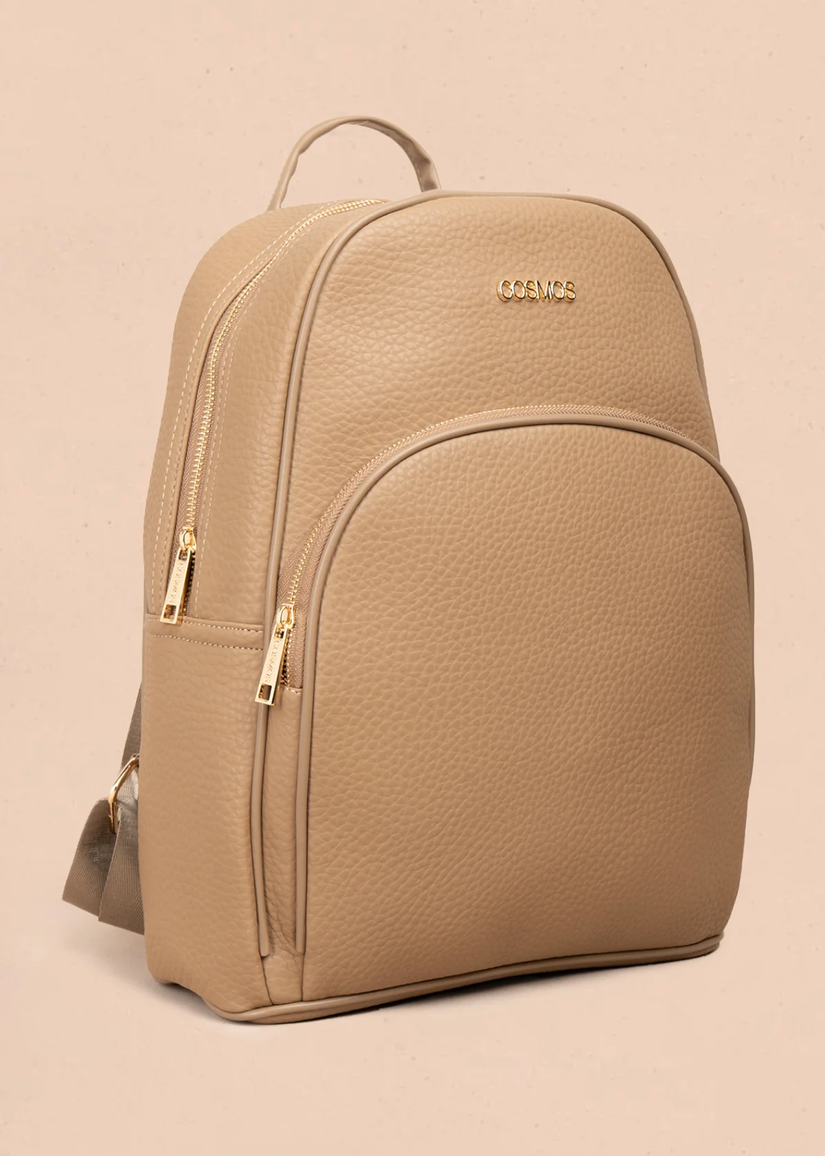 Morral casual color moca con cierre frontal 106986 - Imagen 3