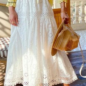 Falda Ibicenca Blanca Larga