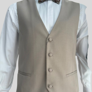 Chaleco ceremonia recto Tem Beige