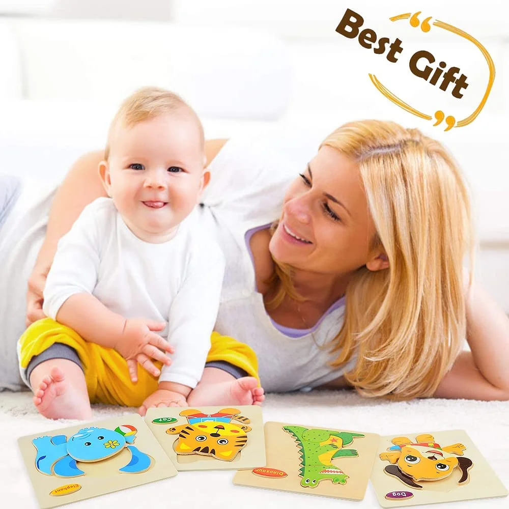 Puzzle Souvenir de madera para bebes - Imagen 3