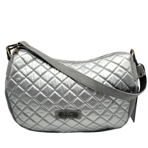 BOLSO ROMBOS PLATA