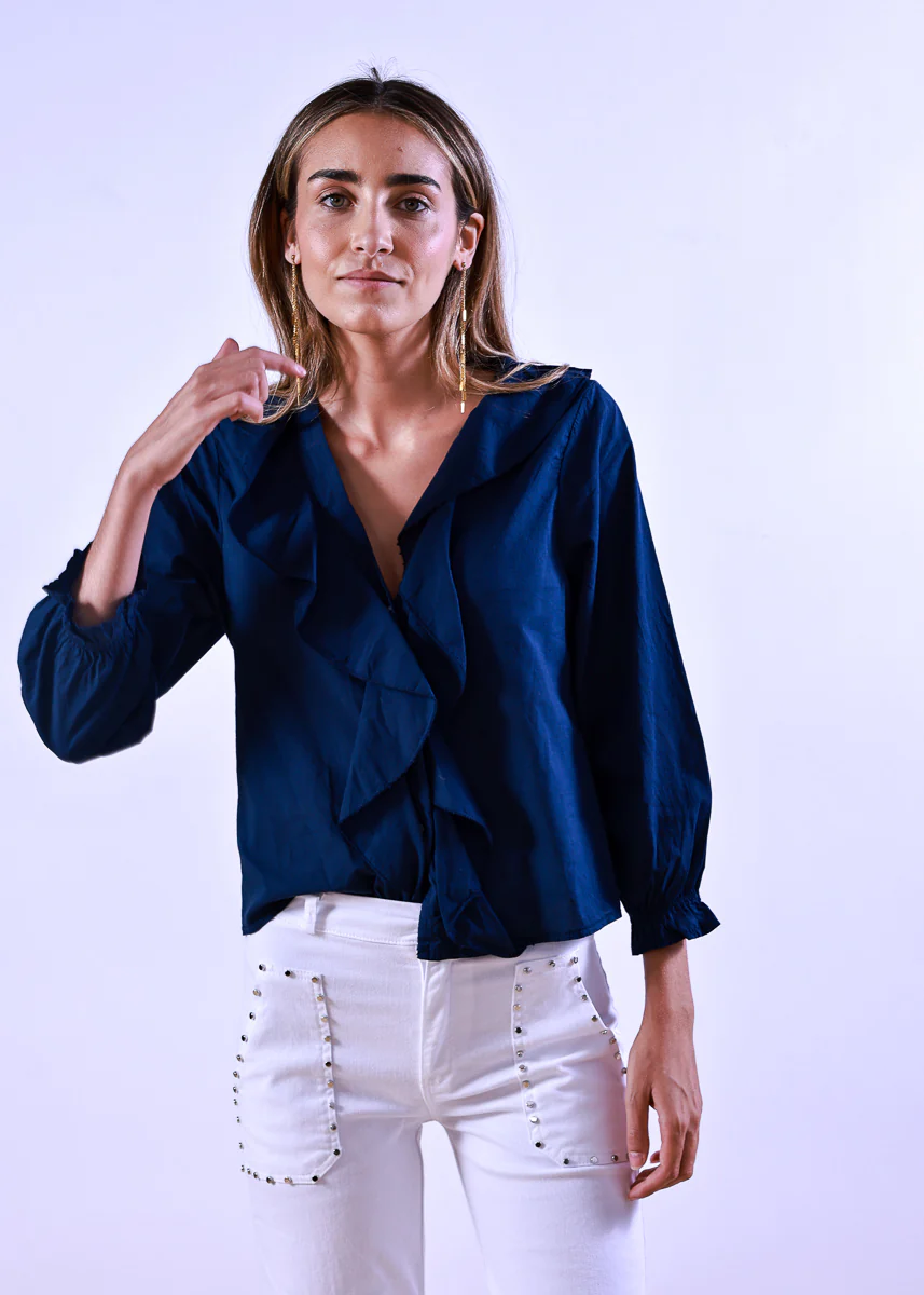 Blusa Lexi Azul Marino - Imagen 4