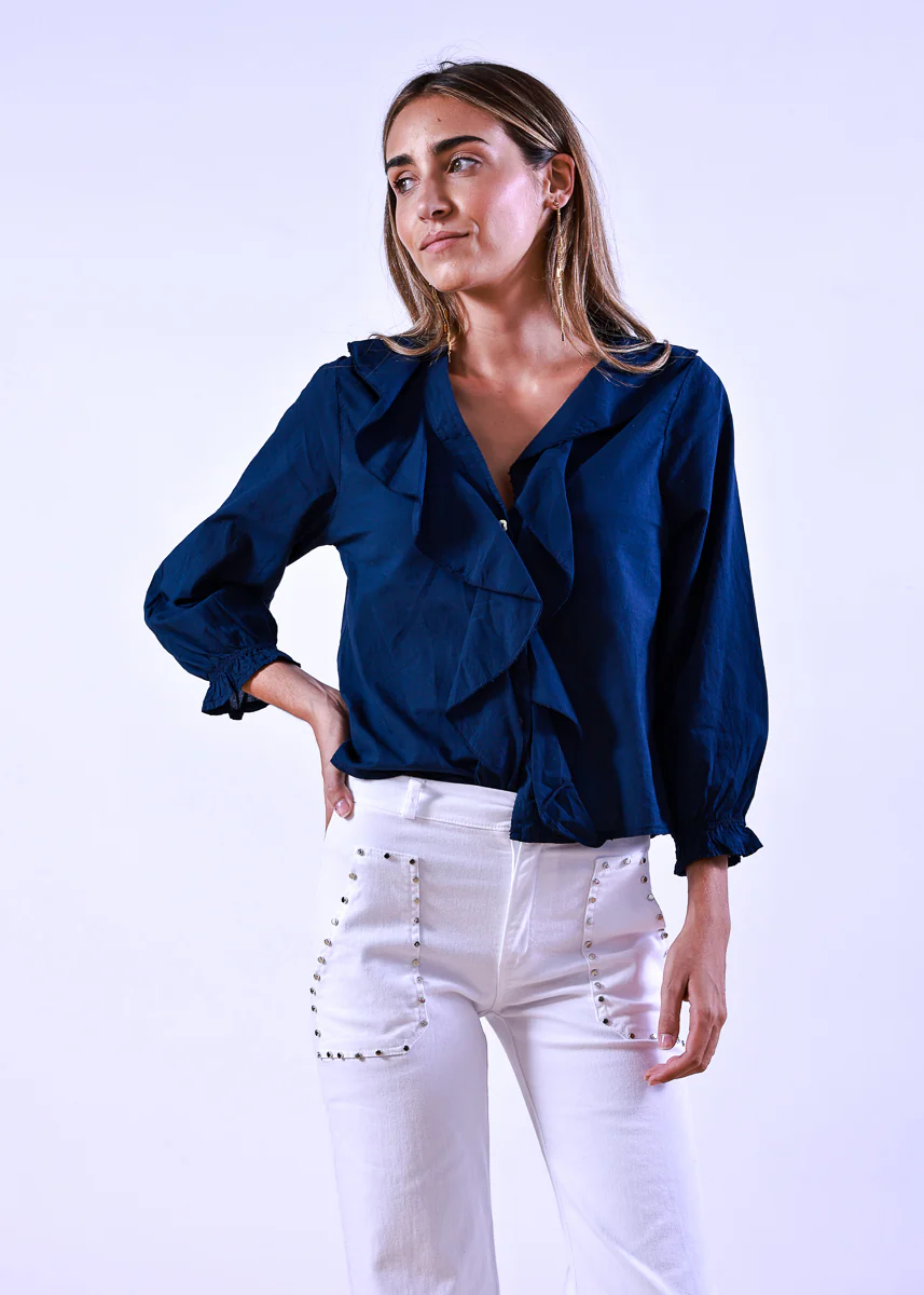 Blusa Lexi Azul Marino - Imagen 5