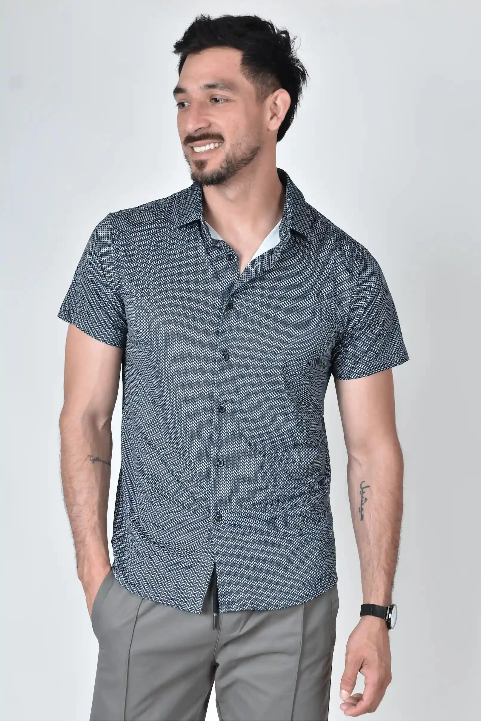 Camisa Cubic Azul - Imagen 4