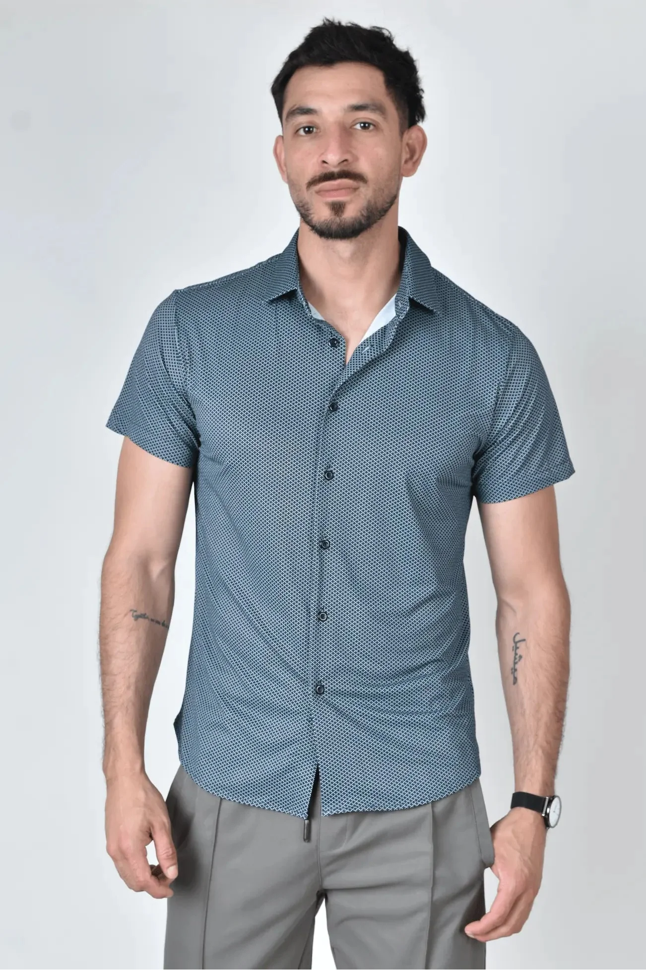 Camisa Cubic Azul - Imagen 2