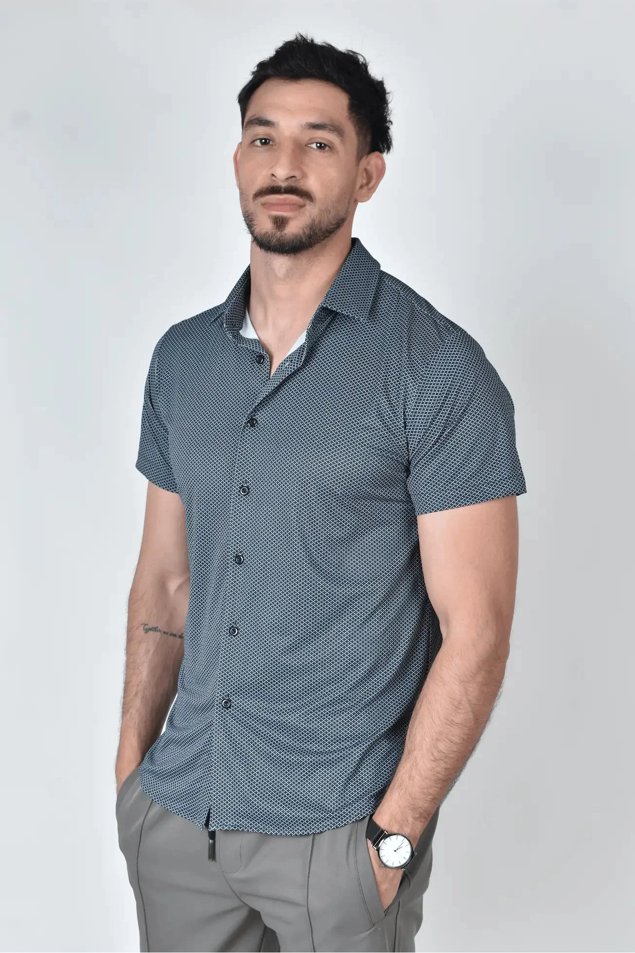 Camisa Cubic Azul - Imagen 6