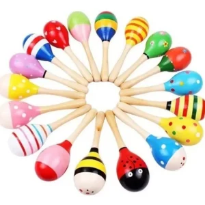 Maraca Sonajero de madera Didactico