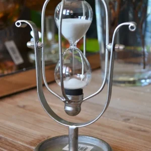 Reloj De Arena Blanca Estilo Vintage