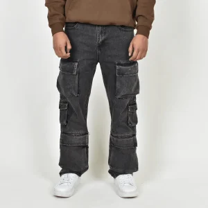Pantalón Cargo Deslave Negro