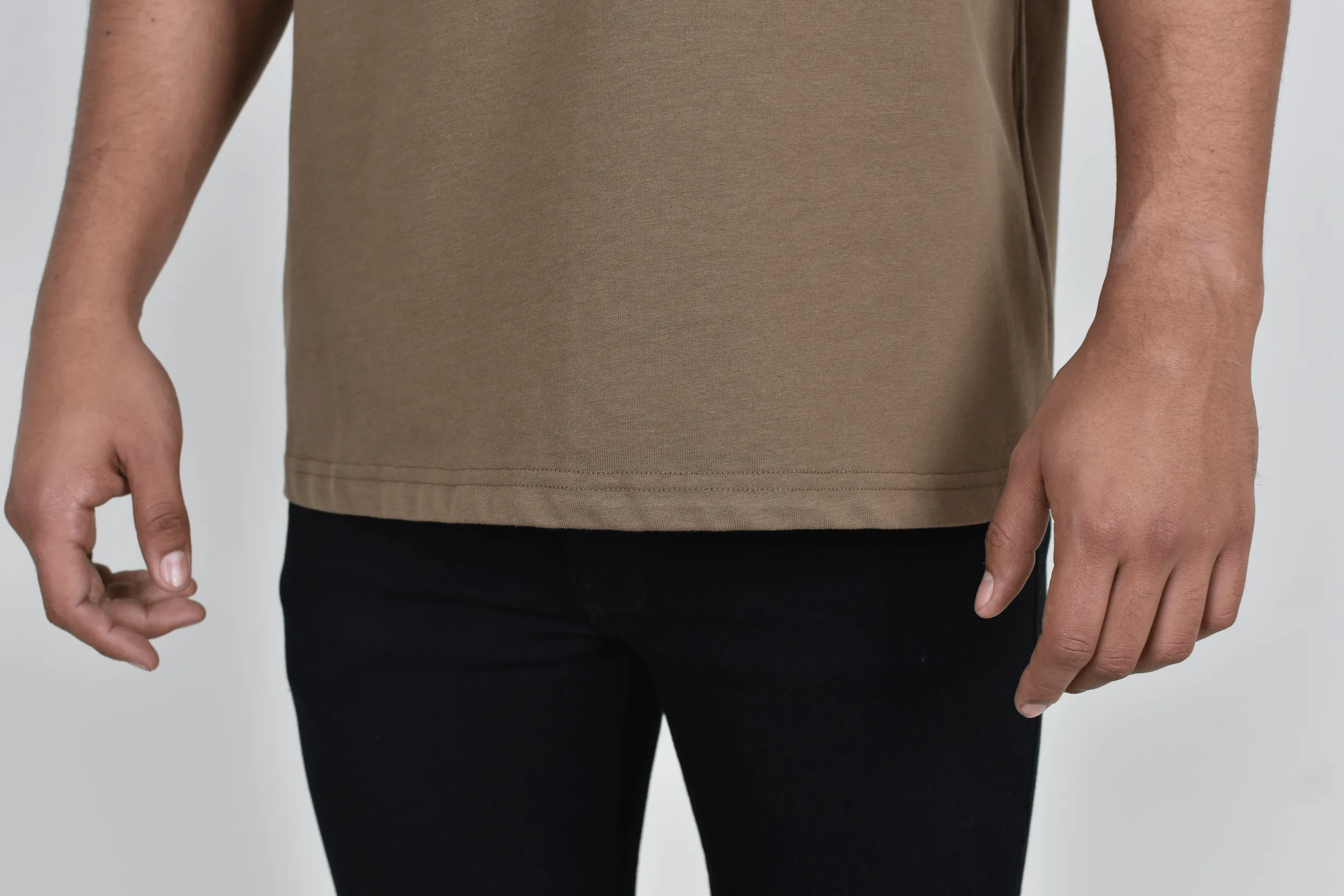 Playera Lisa Heavy Cotton Olivo Flames 300 gsm - Imagen 7