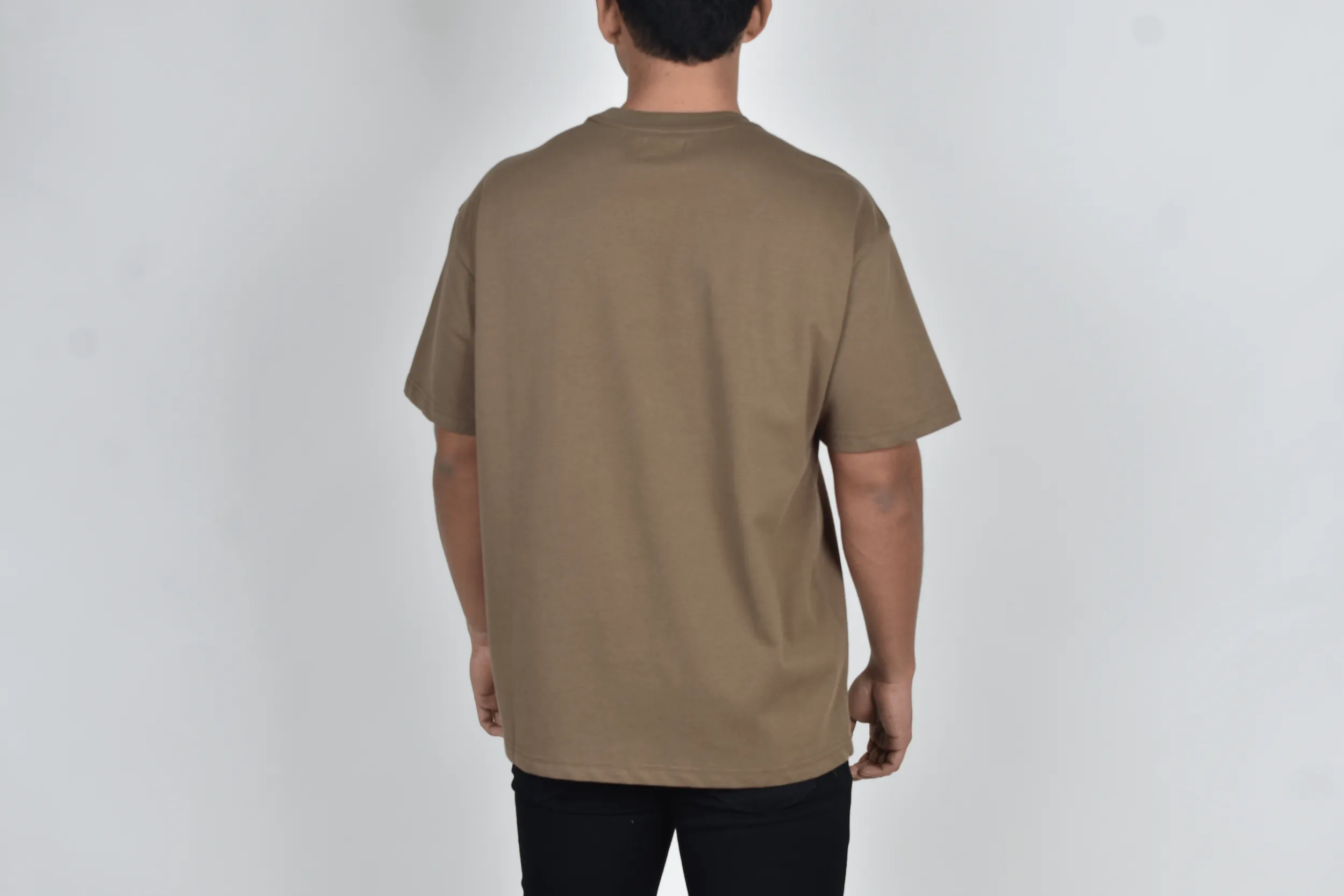 Playera Lisa Heavy Cotton Olivo Flames 300 gsm - Imagen 6