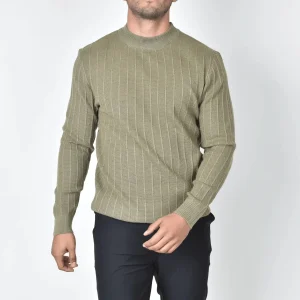 Suéter Tejido Ribbed Verde Olivo