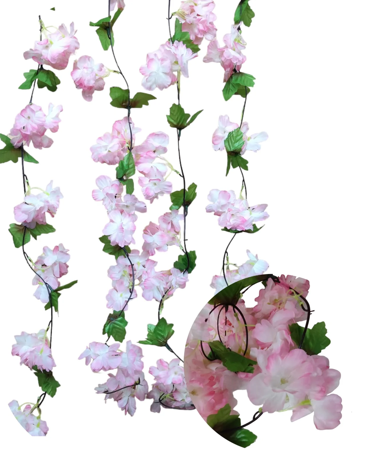Planta Guirnalda Guia de Flores de Cerezo Artificiales en tela