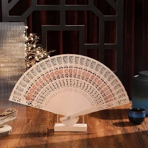 Abanico Madera de Bambu