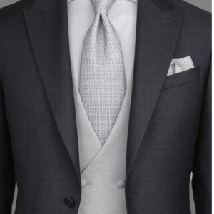 Corbata jacquard plata Etiem