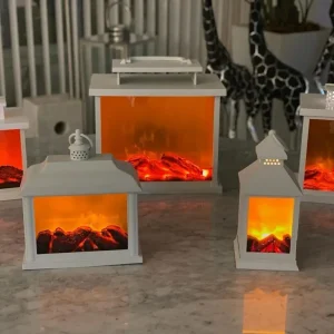 Fanal Chimenea Mediano Metal Rectangular