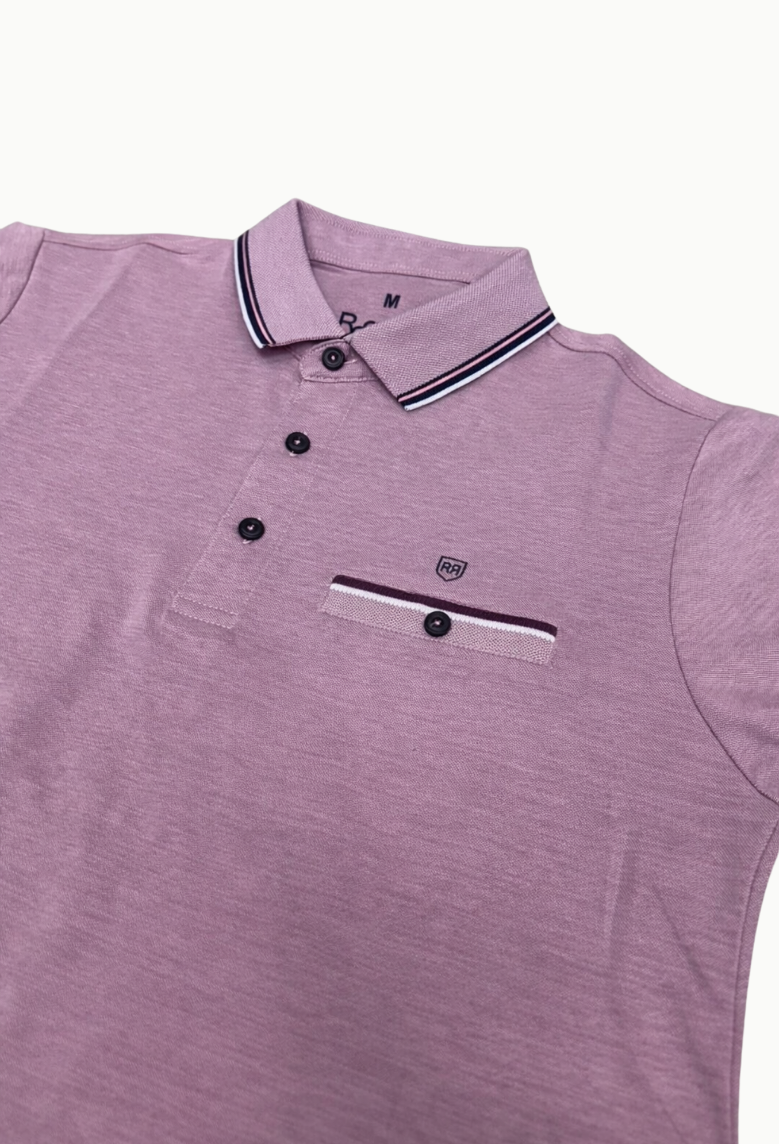 Polo Rosa Rever Hombre Tejido Super Fresco - Imagen 3