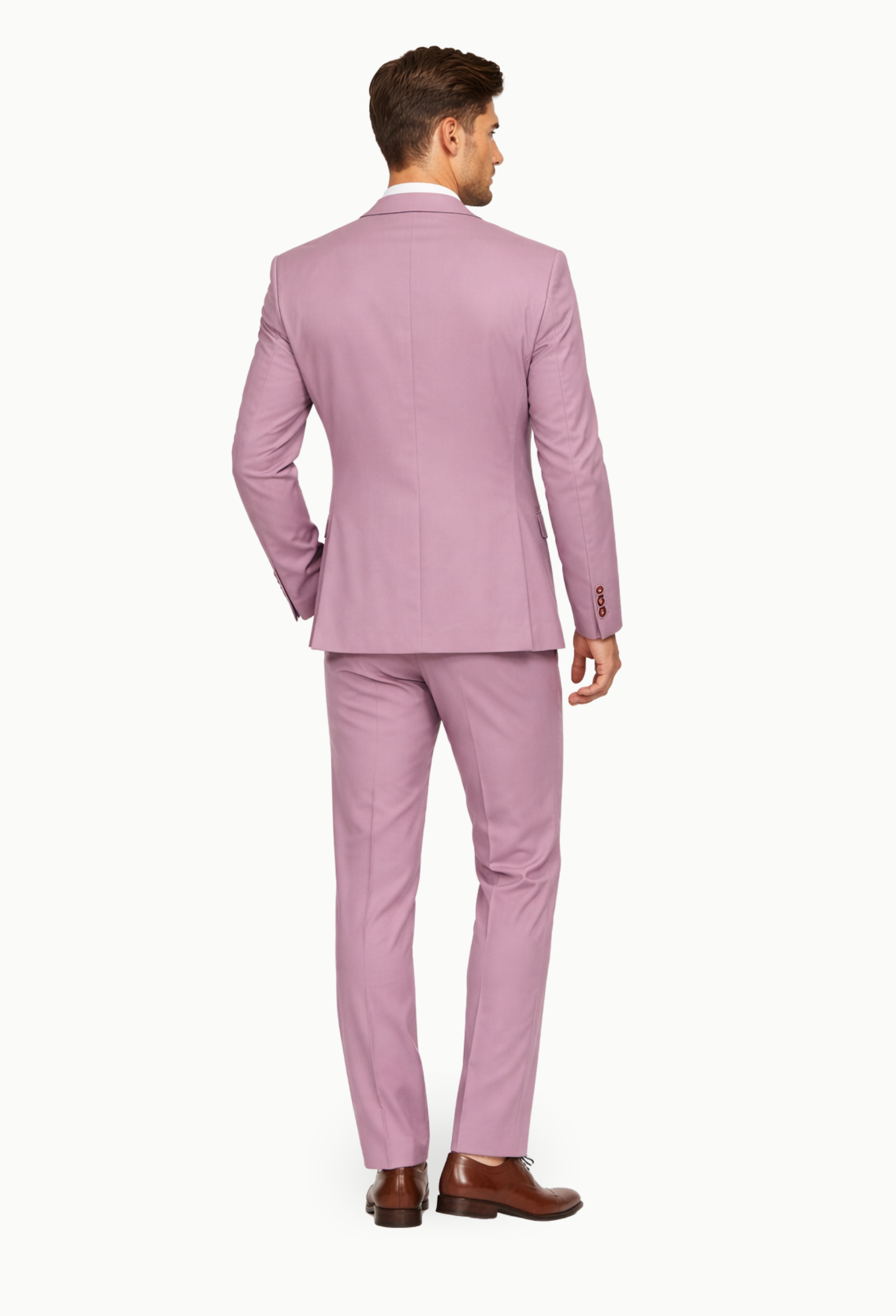 Traje rosa malva Nostra Eleganza Slim Fit - Imagen 3