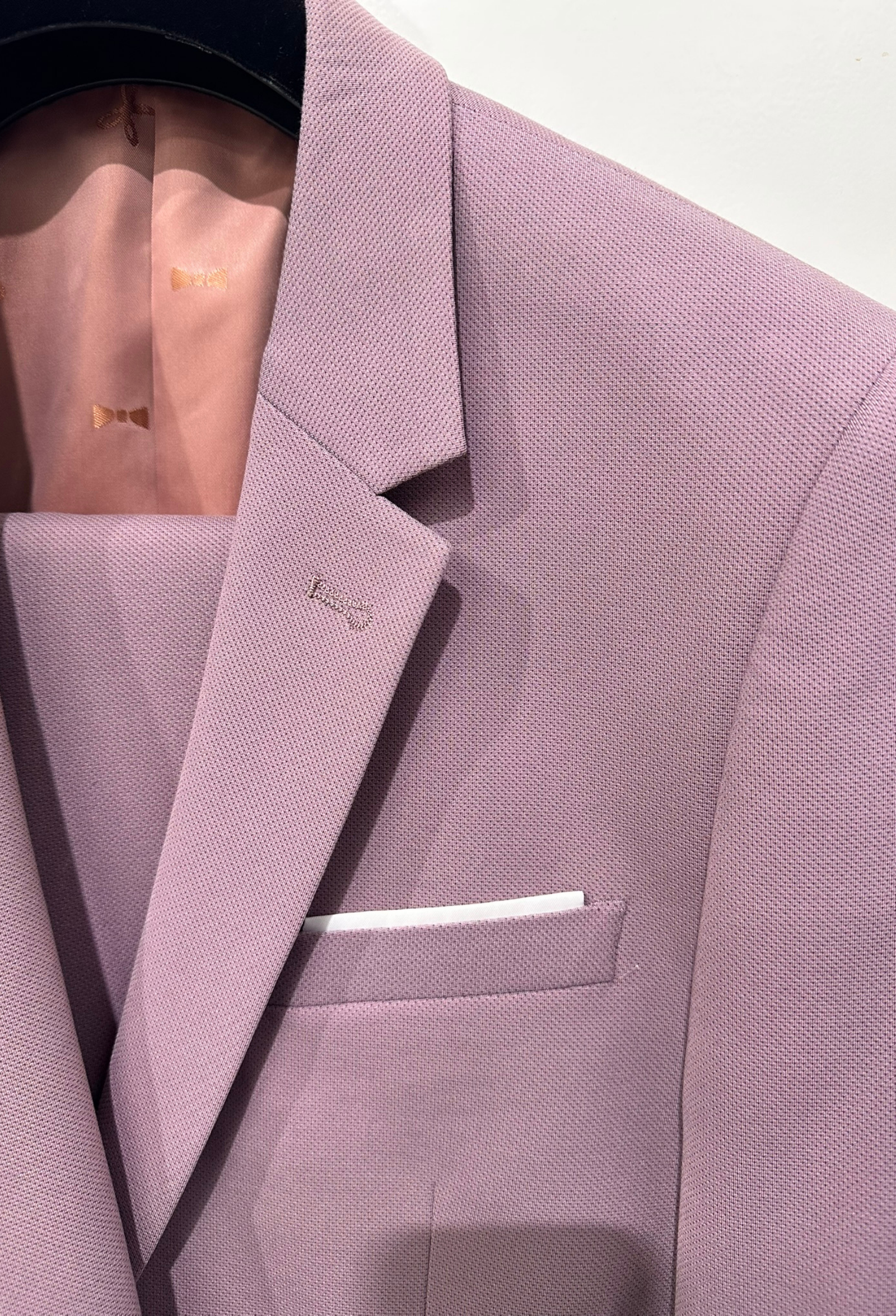 Traje rosa malva Nostra Eleganza Slim Fit - Imagen 4