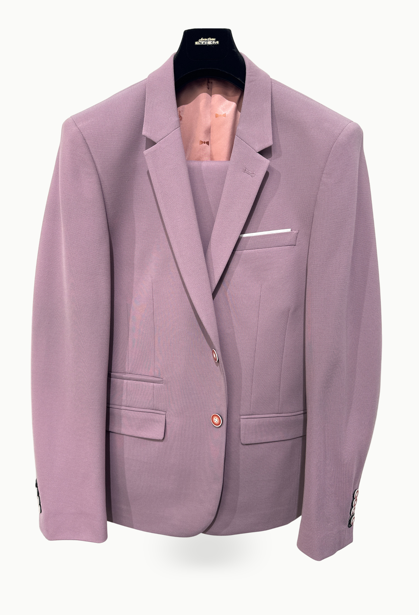 Traje rosa malva Nostra Eleganza Slim Fit - Imagen 5
