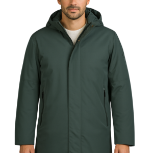 Parka larga entrenador verde