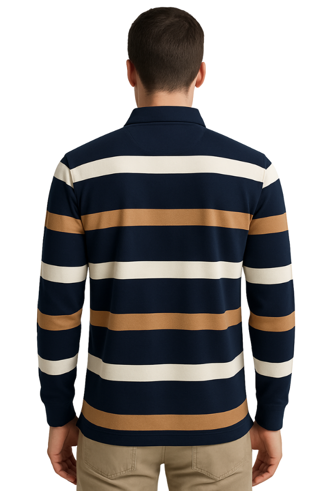 Polo rayas Hombre Manga Larga La Vespita - Imagen 3