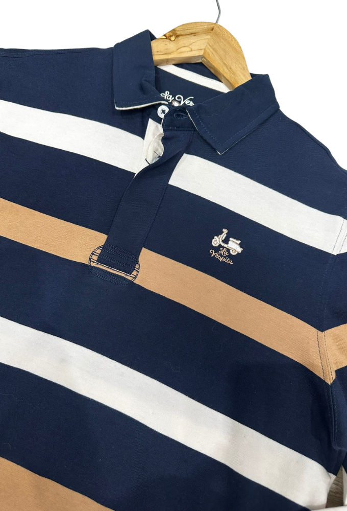 Polo rayas Hombre Manga Larga La Vespita - Imagen 4