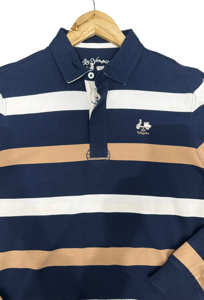 Polo rayas Hombre Manga Larga La Vespita - Imagen 5