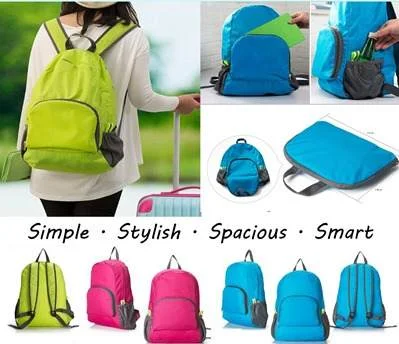 Mochila Plegable Liviana Camping Viajes Bolsillos Reforzada - Imagen 4
