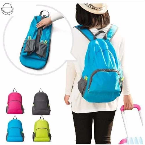 Mochila Plegable Liviana Camping Viajes Bolsillos Reforzada - Imagen 5