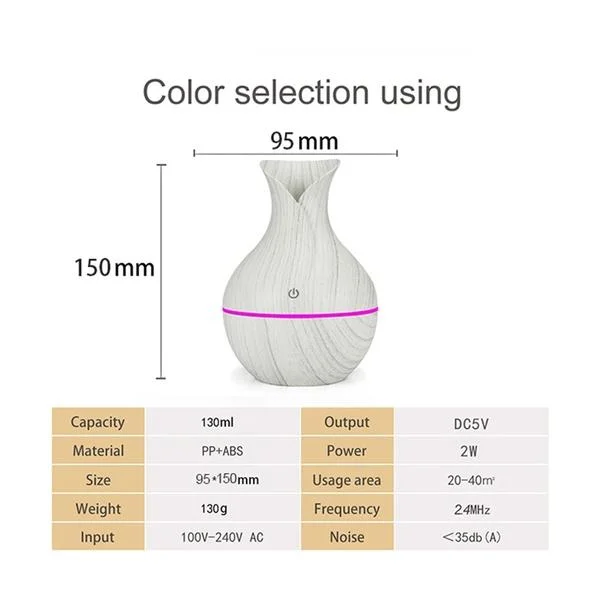 Humidificador Aromatizador Ultrasonico Leafe 130ml - Imagen 9